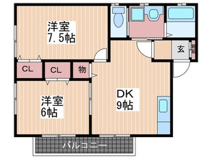 サンキュウⅠの物件間取画像